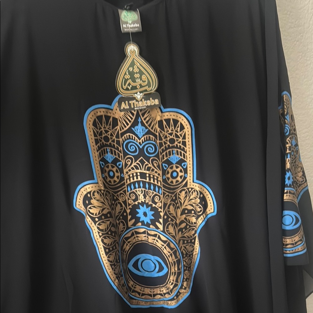 Authentic Egyptian Kaftan - Hamsa & Evil Eye Design